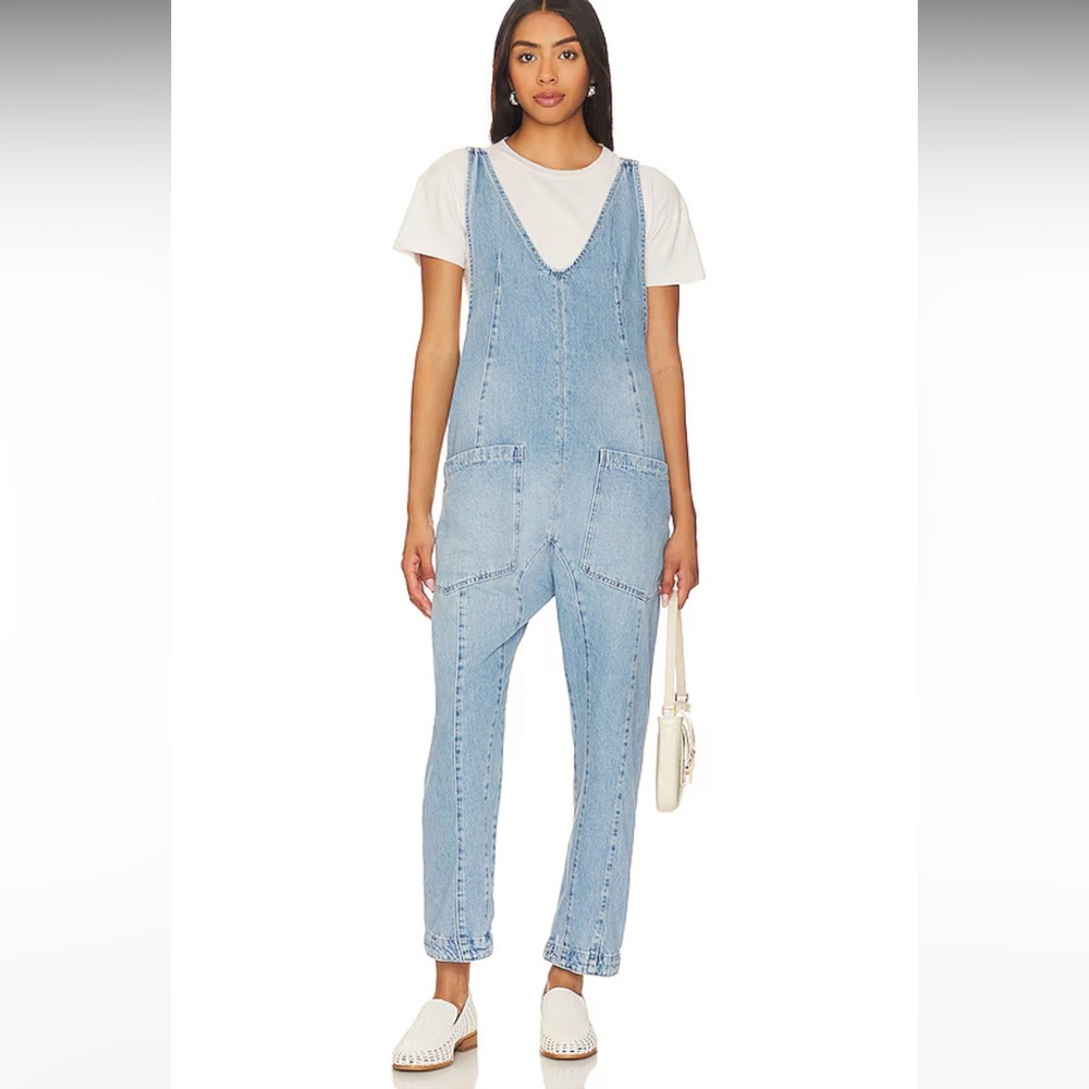 Free people denim jumpsuit